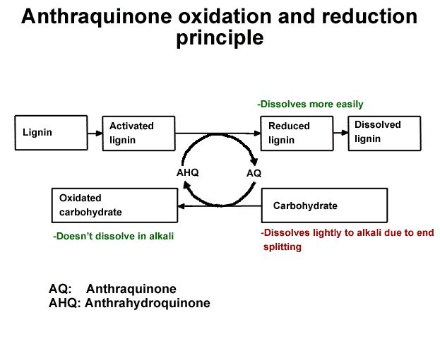 The principle anthraquinone reactions (AEL, VTT)