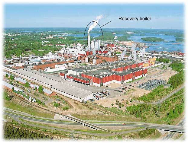 Recovery boiler location at the mill (UPM-Kymmene)