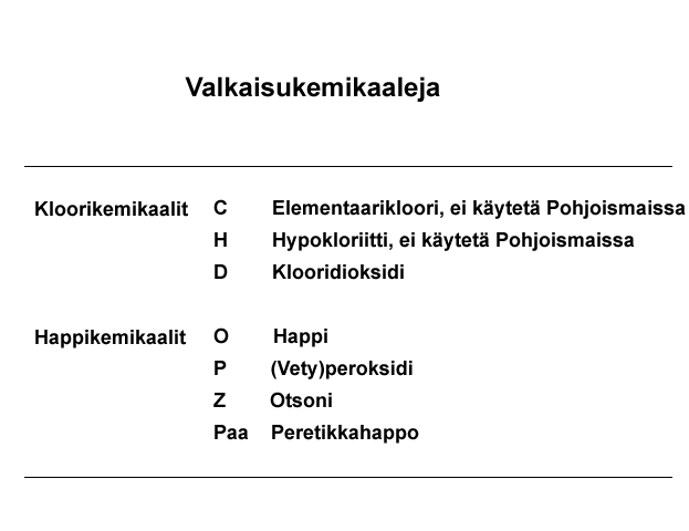 Valkaisukemikaaleja (VTT)